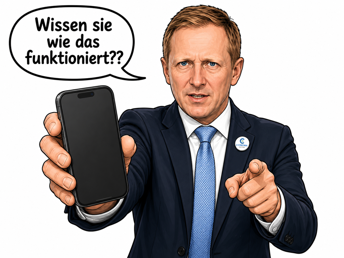 Maskottchen fragt: Wissen sie, wie das funktioniert?